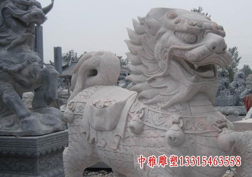 石雕门墩貔貅抱鼓 平凉石雕加工厂的匠心传承